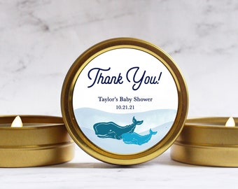 Ocean Baby Shower Favors for Guests- Nautical Theme Shower - Whale Baby Shower Candles