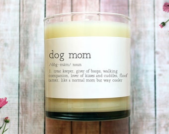 Personalized Funny Dog Mom Definition Candle Gift - Christmas Gift for Her -  Funny Gift for Dog Mom