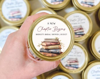 Book Theme Bridal Shower Candles for Book Lover Gift Bulk Birthday Party Favor A New Chapter Bachelorette Party Library Baby Shower Favor
