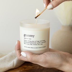 Grammy Funny Mother's Day Candle Gift - Birthday Gift for Grandma - Grammy Definition Present - 10.5oz