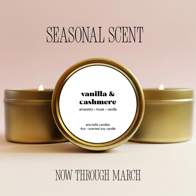 Candle Gift Set Gold Travel Tin Soy Candle Samples - Thumbnail 2