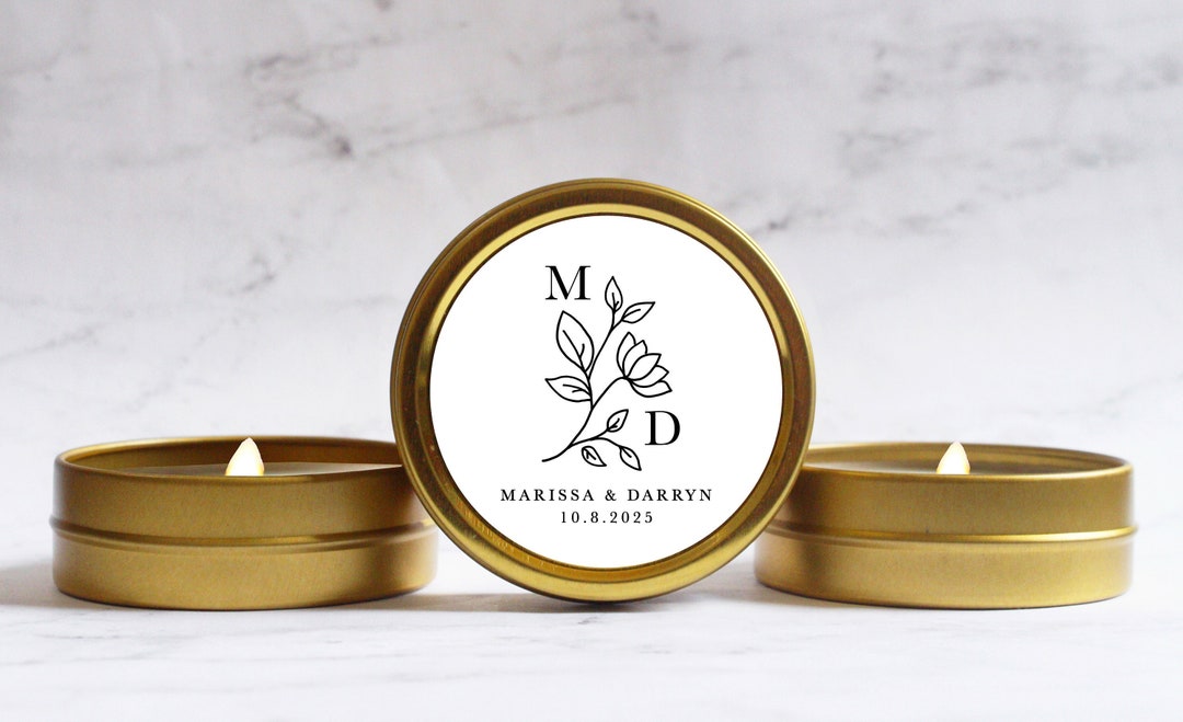 Personalized Bulk Gift Wedding Guests Rehearsal Dinner Candle Favors ...