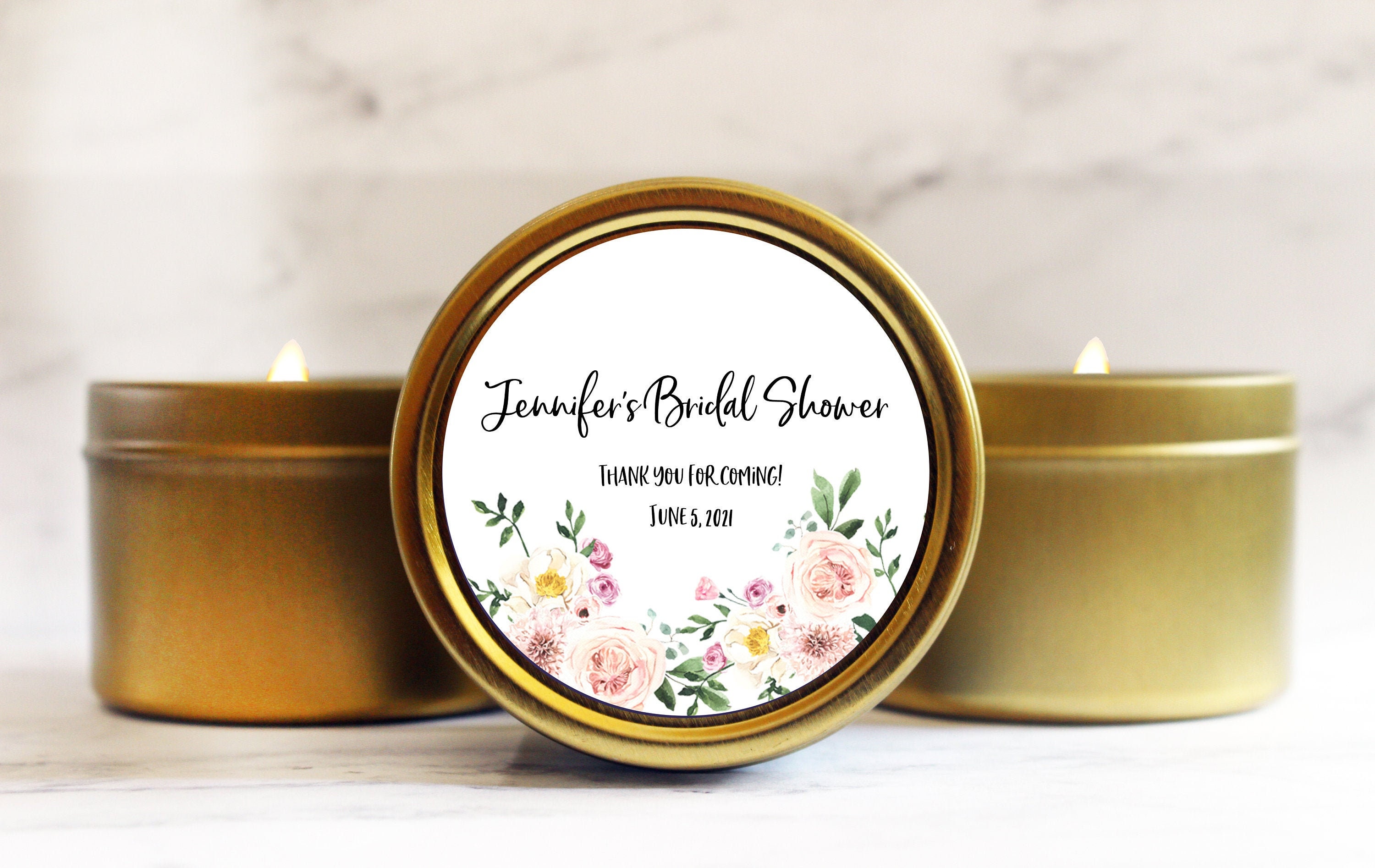 Bridal Shower Favors Spring Candles Personalized Garden | Etsy