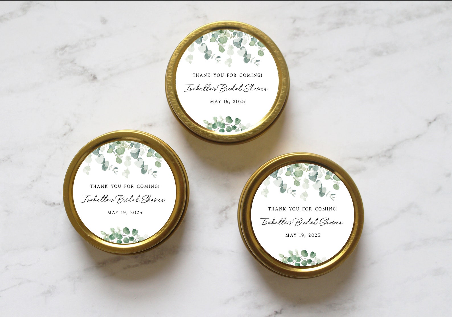 Eucalyptus Bridal Shower Favors Wedding Shower Candle Favors Etsy