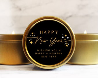 Happy New Year Bulk Candles - Employee Gifts New Year's - Personalized Client Gifts