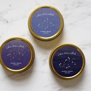 Zodiac Constellation Wedding Favors Celestial Wedding Favors Candles for Guests image 3