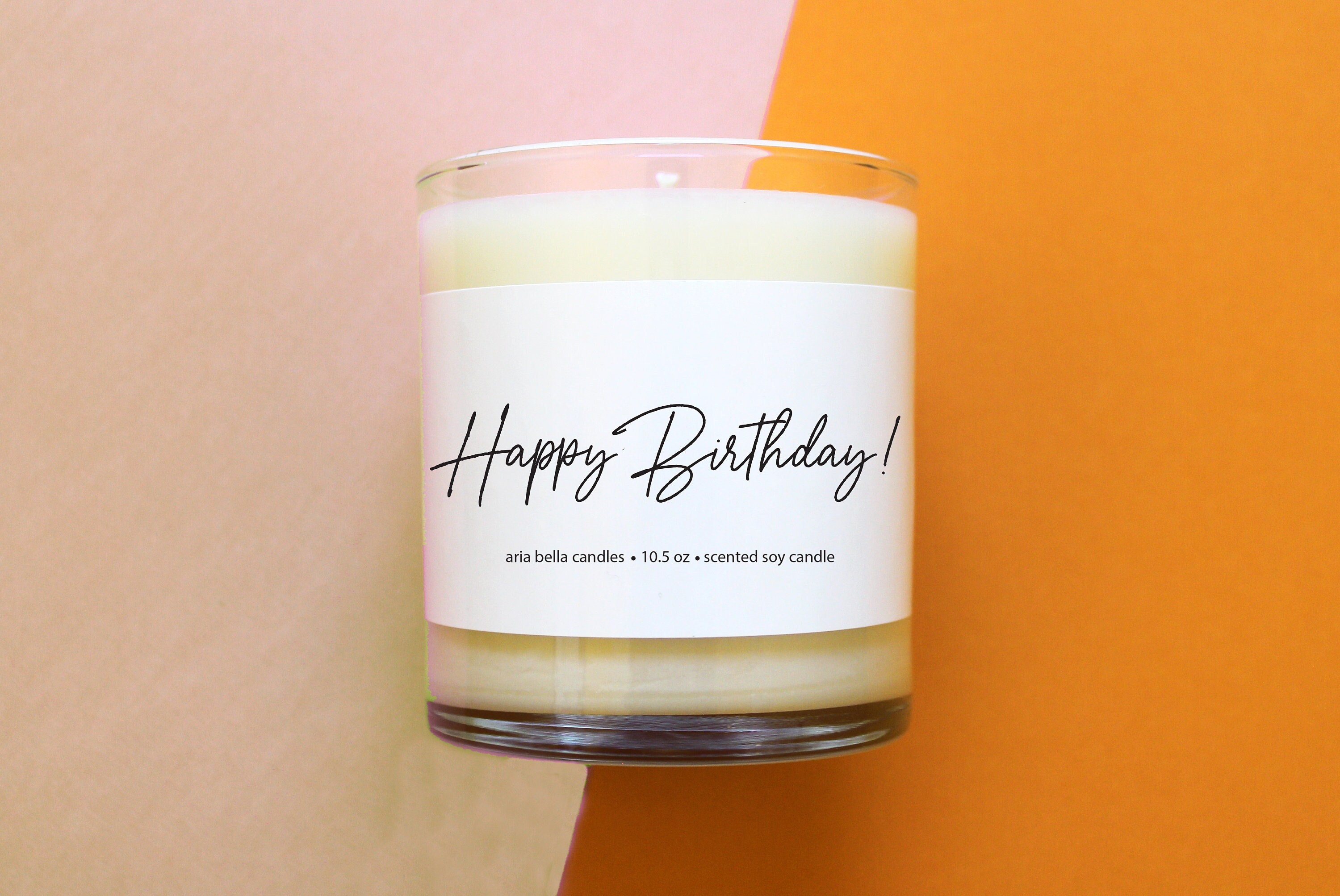 Happy Birthday Candle Soy Candle Gift For Birthday Best Etsy