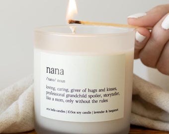 Nana Gift from Grandkids Lavender Candle for Mothers Day Present Mother in Law Heartfelt Birthday Idea for Grandma from Daughter Thoughtful