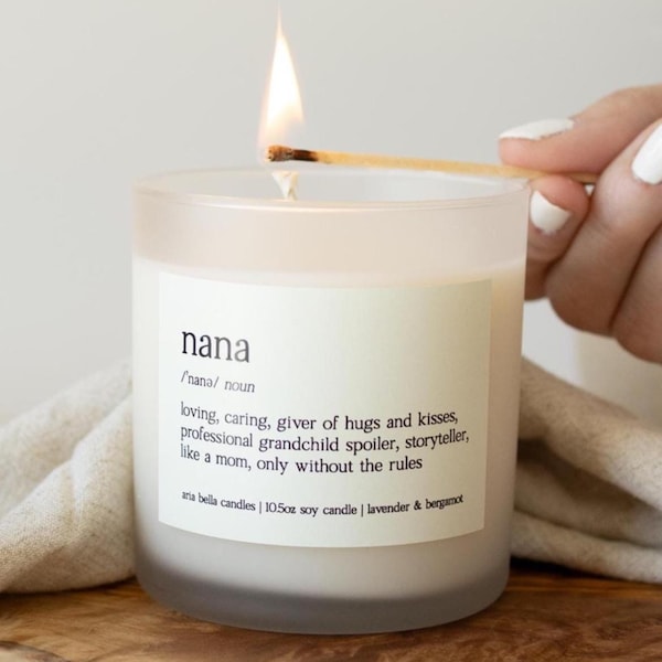Nana Gift from Grandkids Lavender Candle for Mothers Day Present Mother in Law Heartfelt Birthday Idea for Grandma from Daughter Thoughtful