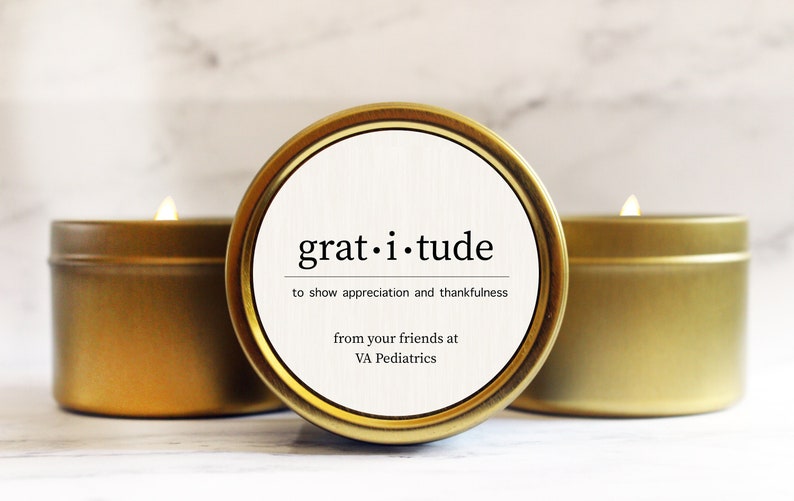 Gratitude Thank You Gift Bulk Appreciation Gift Personalized Thank You Candles in Bulk Employee Appreciation Gift image 1