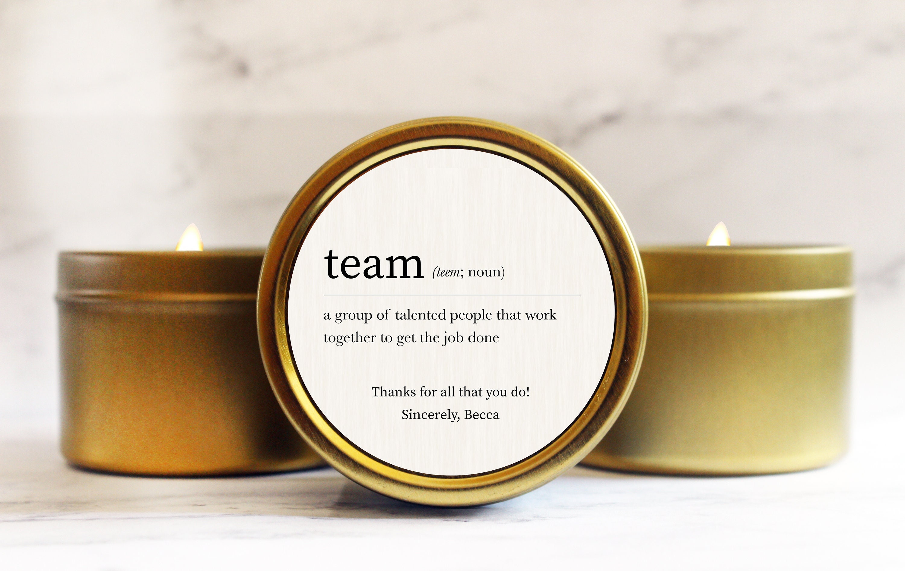 MTLEE 10 Pcs Christmas Team Gifts Thank You Gifts Bulk Thank You Candles  3.5 oz Teamwork Definition Candles Christmas Staff Appreciation Gifts Team