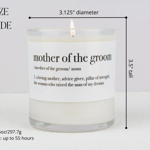 Mother of the Groom Definition Candle, Mother of the Groom Candle, Personalized Mother of the Groom Wedding Gift From Bride, 10.5oz, 03-2 image 6