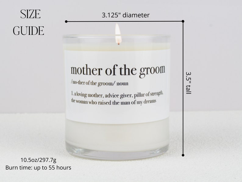 Mother of the Groom Definition Candle, Mother of the Groom Candle, Personalized Mother of the Groom Wedding Gift From Bride, 10.5oz, 03-2 image 6