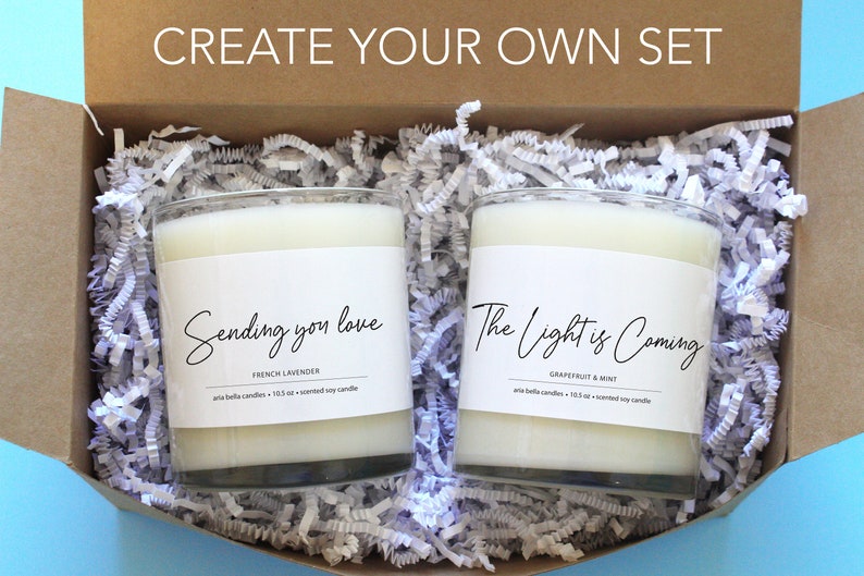 Candle Care Package Candle Gift Set Thinking of You Gift Etsy