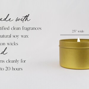 Candle Gift Set Gold Travel Tin Soy Candle Samples Birthday Gift Set Scented Soy Candles Set of 3 image 2