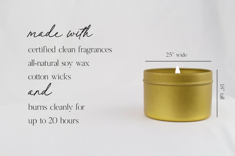 Candle Gift Set Gold Travel Tin Soy Candle Samples Birthday Gift Set Scented Soy Candles Set of 3 image 2