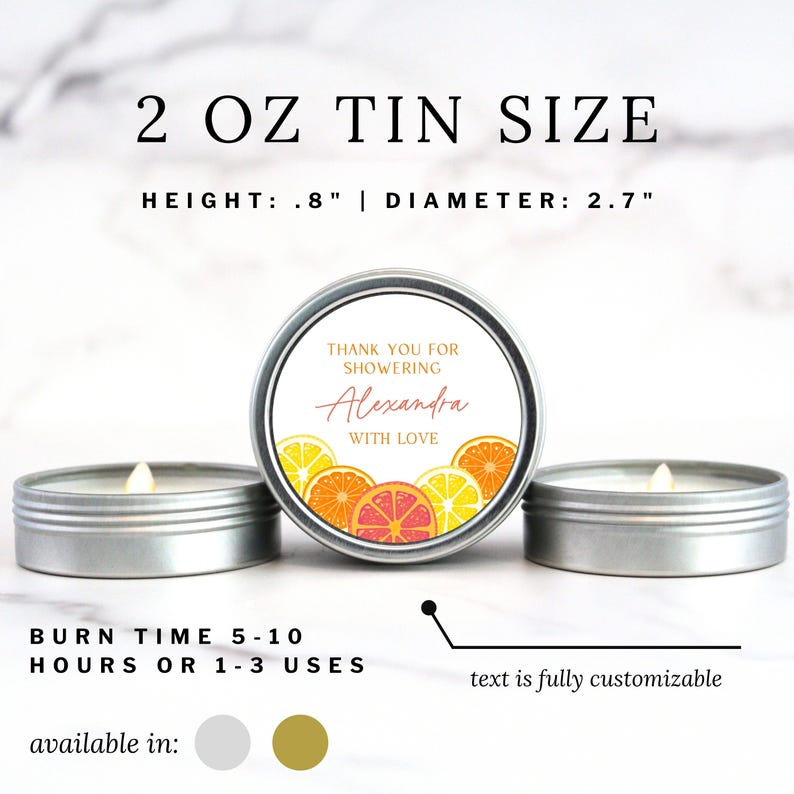 She Found Her Main Squeeze Bridal Shower Candle Favors Citrus Bridal ...