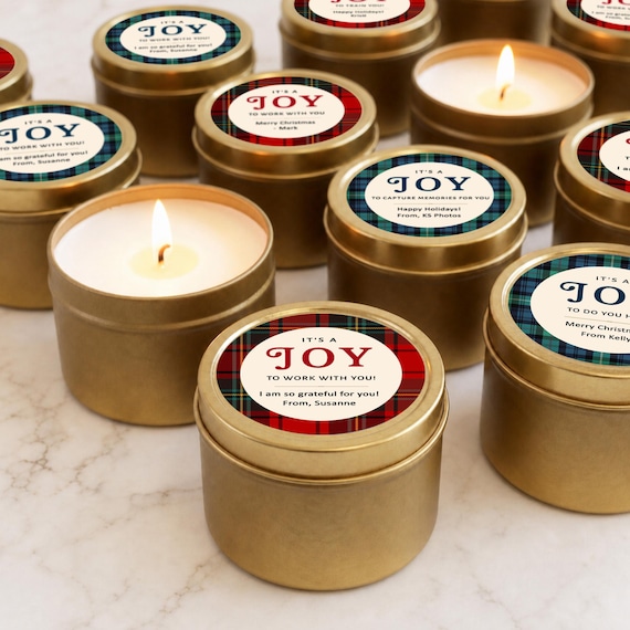Client Appreciation Gift Christmas Candle for Corporate Client Gift Box Item Under 10 Personalized Thank You Gift Small Business Customer