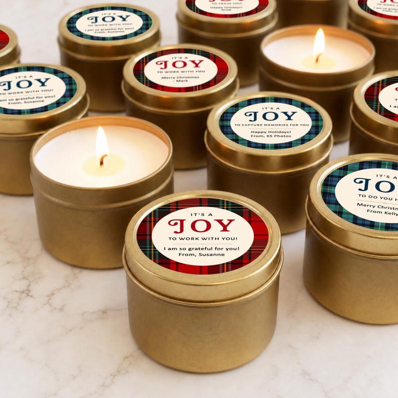 Client Appreciation Gift Christmas Candle for Corporate Client Gift Box Item Under 10 Personalized Thank You Gift Small Business Customer