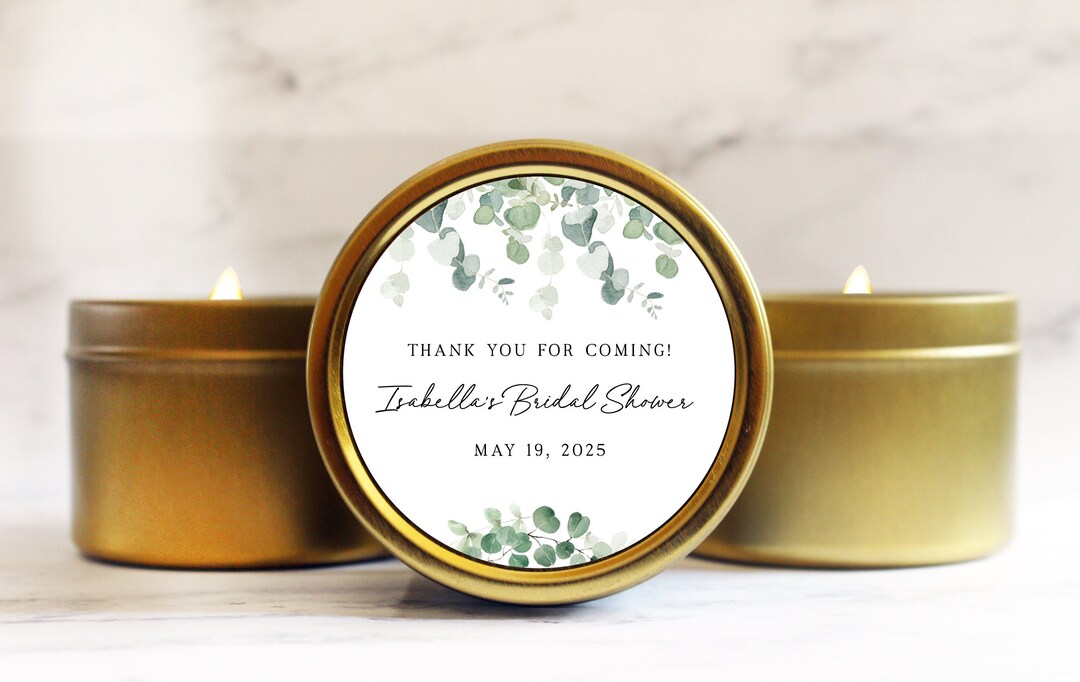 Bulk Bridal Shower Candles Eucalyptus Bridal Shower Favors Boho Wedding