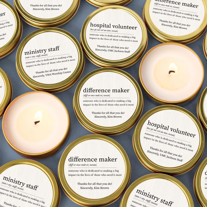 Bulk Volunteer Appreciation Gift Candle Small Charity Event Favor for Fundraiser