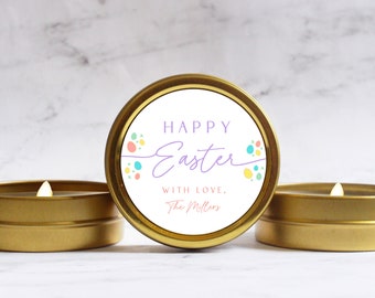 Happy Easter Bulk Soy Candle Gifts, Personalized Easter Gifts Party Favors, Christian Gifts, Easter Basket Stuffer for Adults