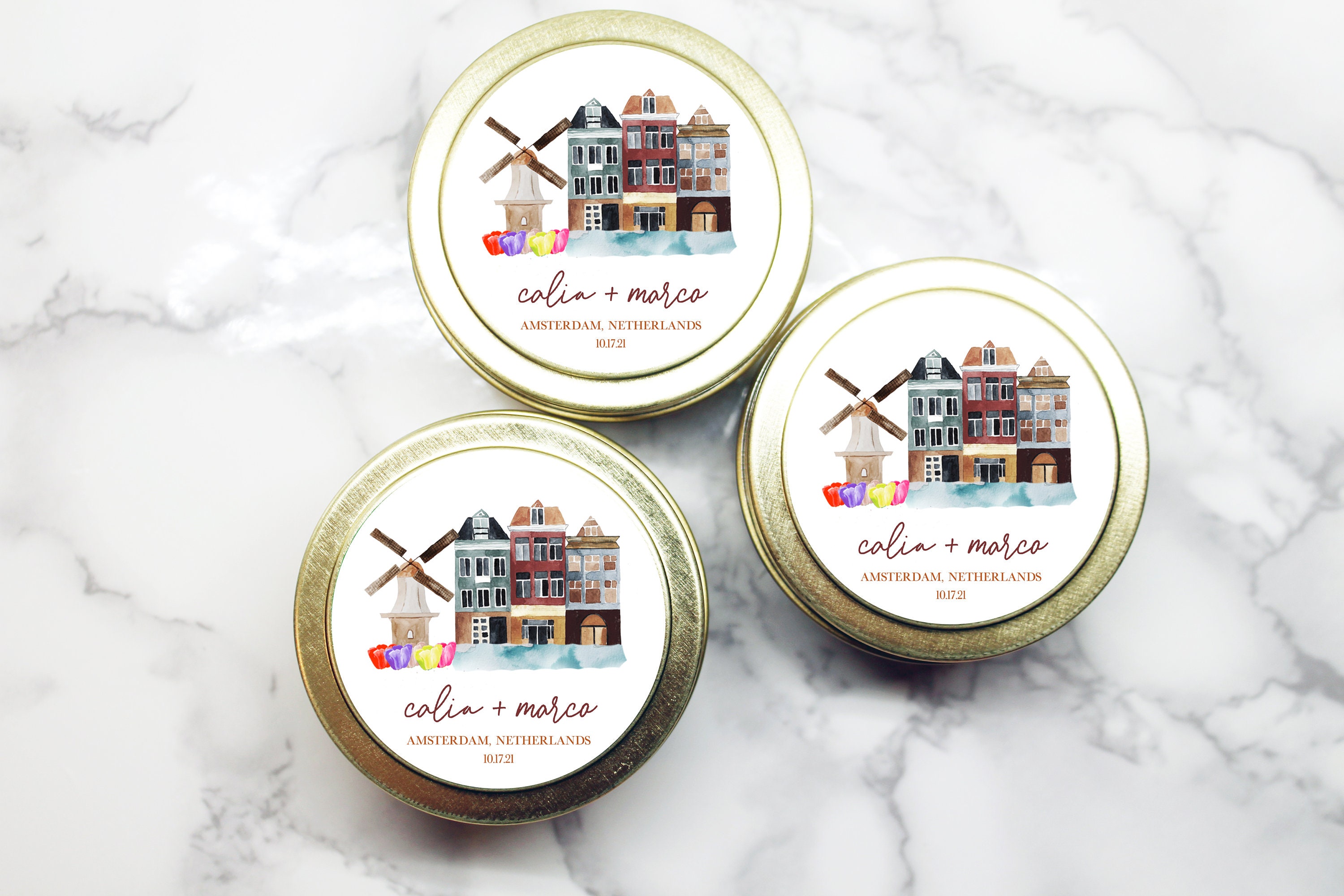 Amsterdam Wedding Favors Netherlands Wedding Candle Favors - Etsy