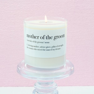 Mother of the Groom Definition Candle, Mother of the Groom Candle, Personalized Mother of the Groom Wedding Gift From Bride, 10.5oz, 03-2 image 2