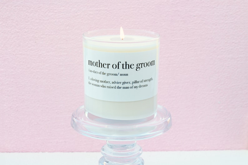Mother of the Groom Definition Candle, Mother of the Groom Candle, Personalized Mother of the Groom Wedding Gift From Bride, 10.5oz, 03-2 image 2