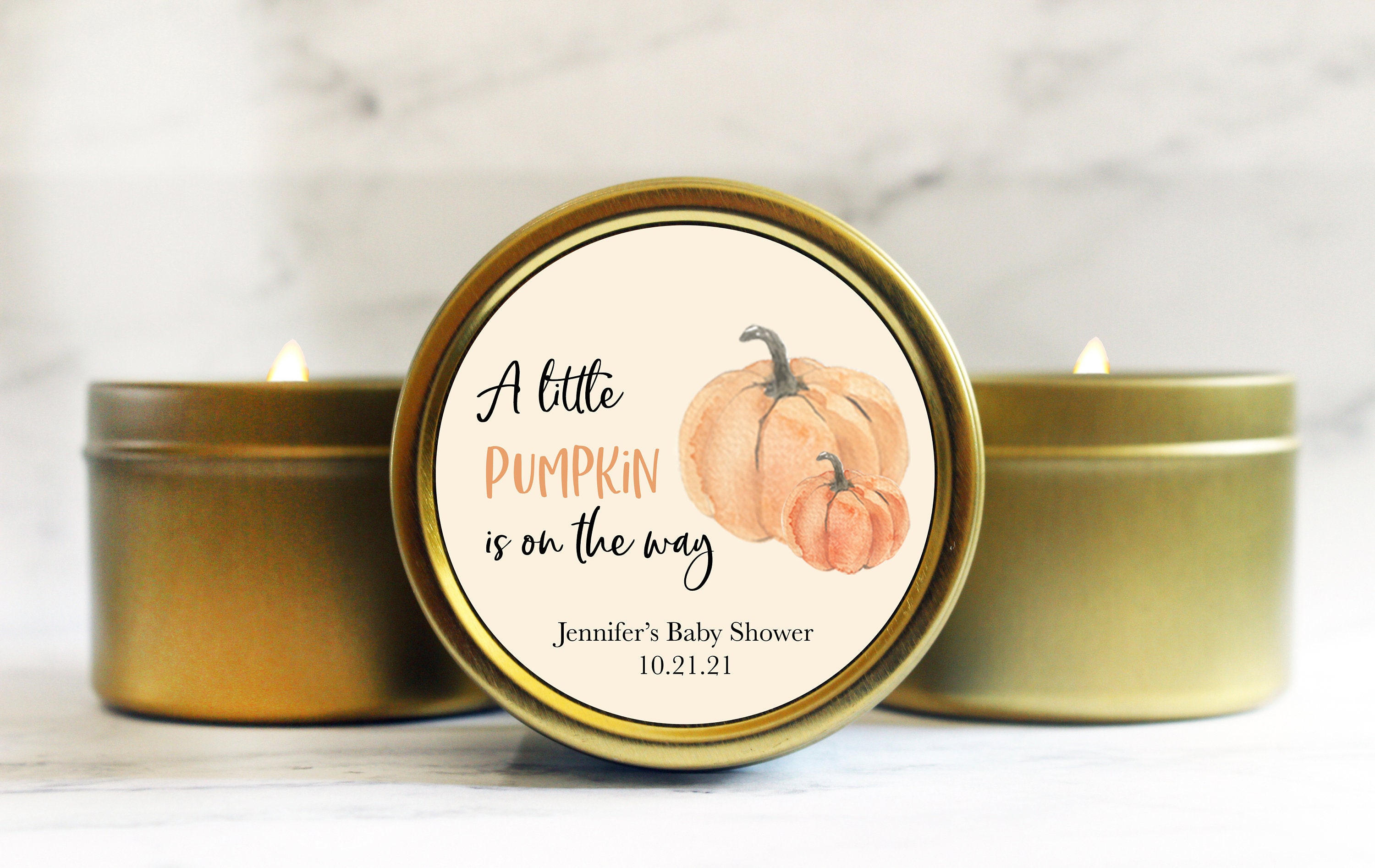 Little Pumpkin Baby Shower Favors Fall Baby Shower Candles Etsy