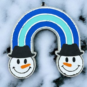 Snowman Rainbow Freshie | Car Freshie | Car Air Freshener | Car Accessory | Aroma Beads | Air Freshener