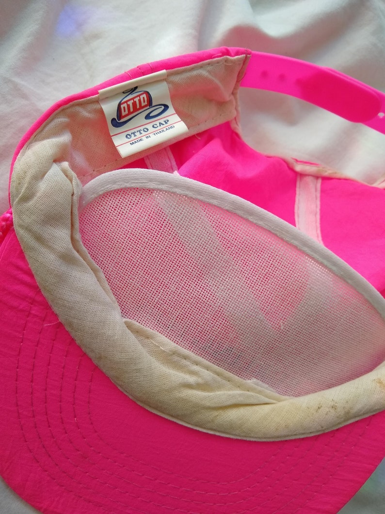 Hot Pink Nylon Flat Brim Snapback Hat