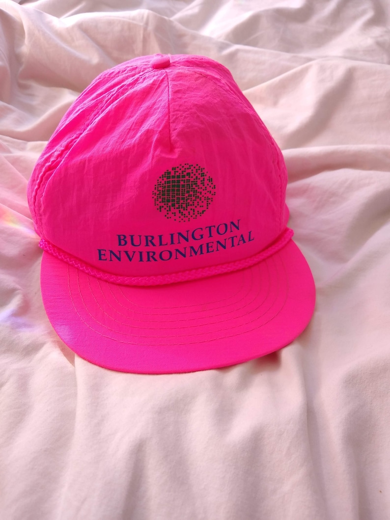 Hot Pink Nylon Flat Brim Snapback Hat