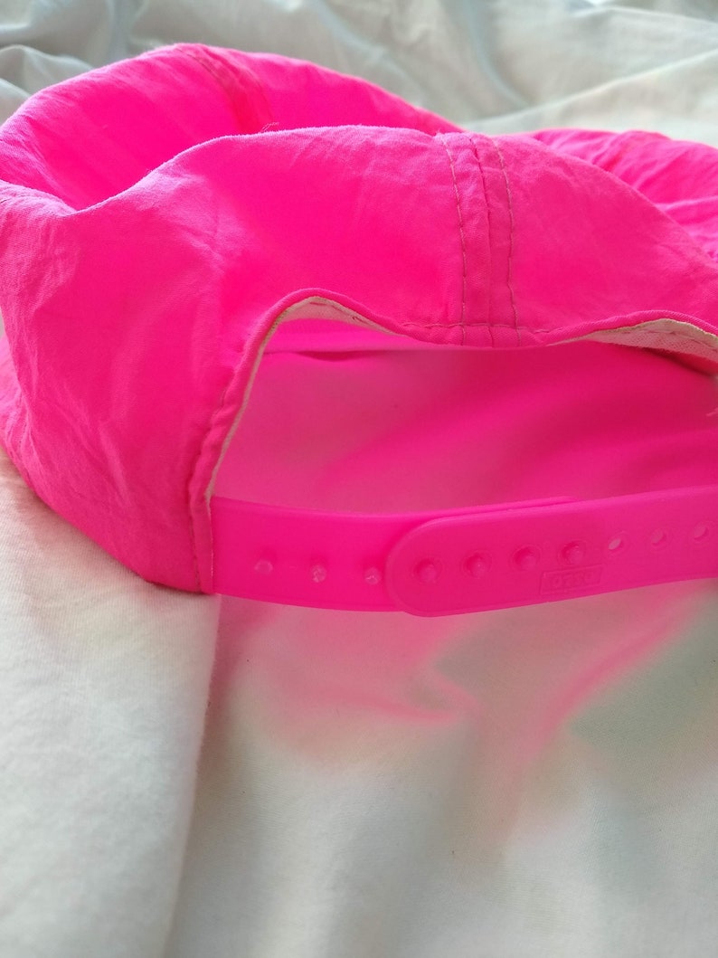 Hot Pink Nylon Flat Brim Snapback Hat