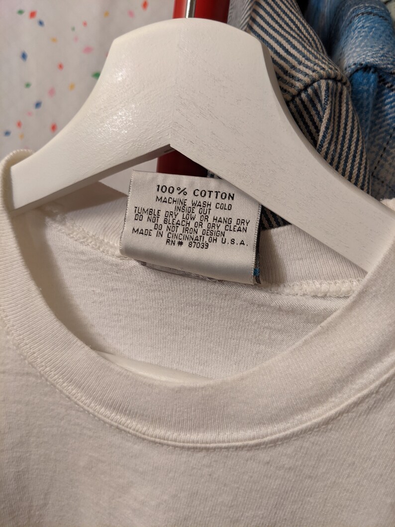 White 90s Gymnastics Tee LXL