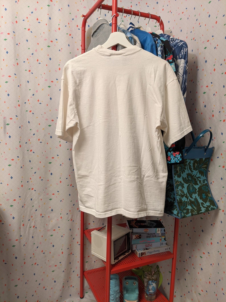 White 90s Gymnastics Tee LXL