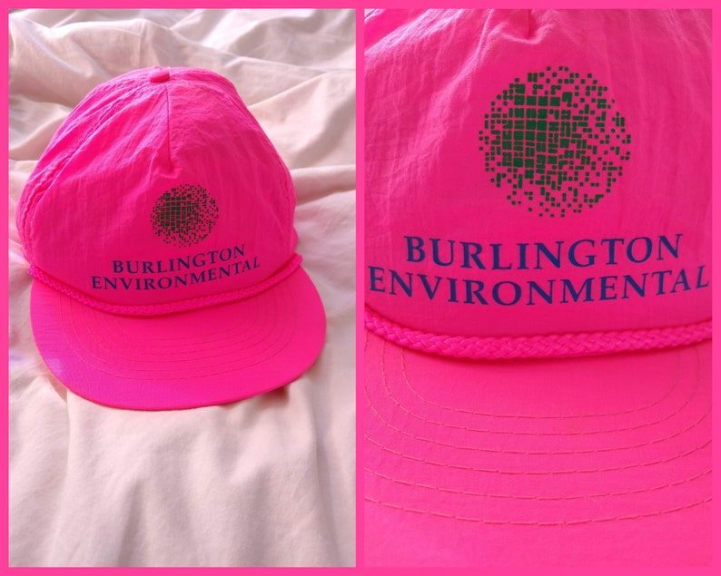 Hot Pink Nylon Flat Brim Snapback Hat