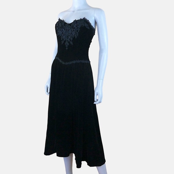 Vintage 1980s Strapless Gunne Sax Jessica McClint… - image 5