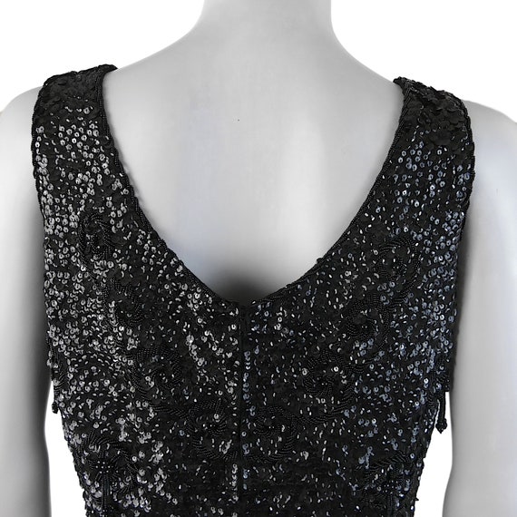 Vintage 1960s Sequined & Beaded Wool Sweater Tank… - image 6