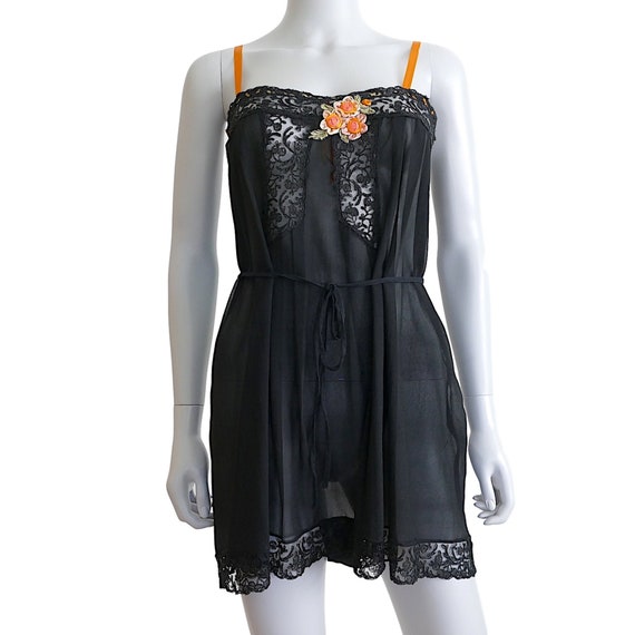 FREE SHIPPING! Vintage 1920s Silk Chiffon and Lace