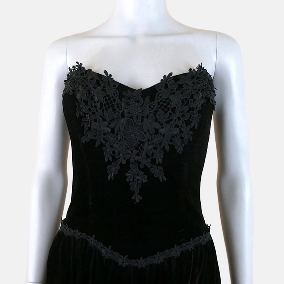 Vintage 1980s Strapless Gunne Sax Jessica McClint… - image 2