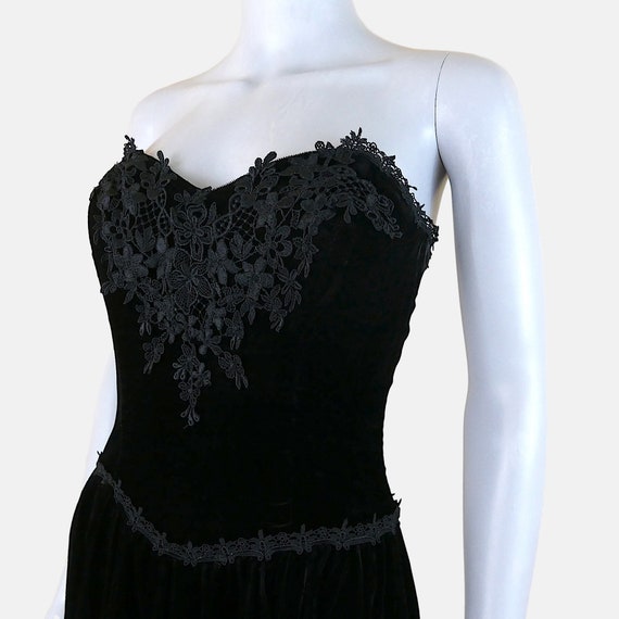 Vintage 1980s Strapless Gunne Sax Jessica McClint… - image 4