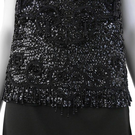 Vintage 1960s Sequined & Beaded Wool Sweater Tank… - image 3