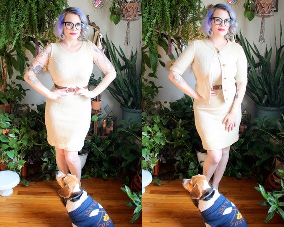Jolene Dress Set // Vintage 1930's - 1940s Oatmeal