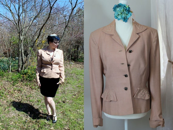 Vintage Jules Jacket // 1940's Dusty Rose Pink Sui