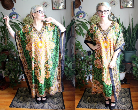 Sherice Caftan // Vintage 1970's FABULOUS Draped D