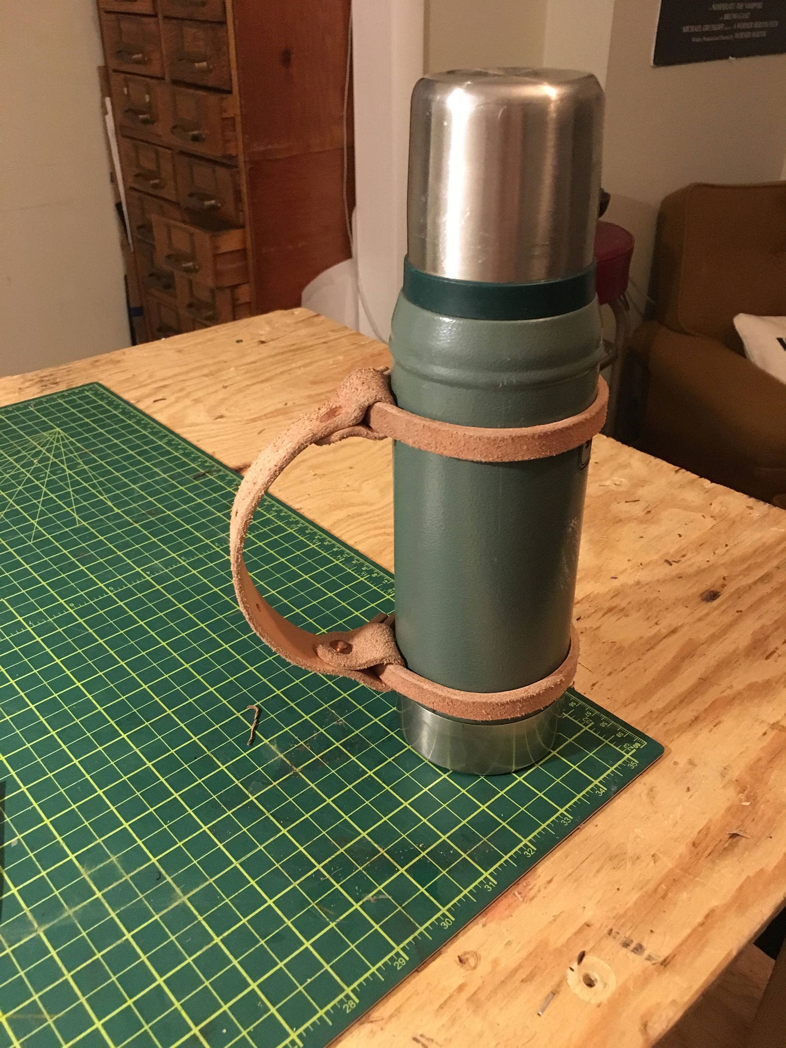 Stanley Thermos Leather Strap and Handle Etsy