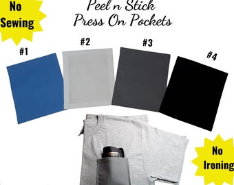 Handmade No Sew T-Shirt Pocket: Peel and Stick Cotton Pocket