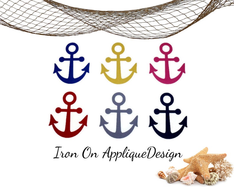 DIY Craft Kit, Iron On Nautical Anchor, Applique Design for Wedding Decor and Party Favors image 2