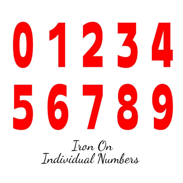 DIY Craft Supplies, Iron On Individual Numbers For Crafting Gifts, Fabric Applique Design By DIY Sewing